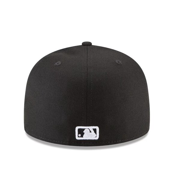 New Era 59Fifty Los Angeles Dodgers Fitted Hat, Size 7 1/2- Black/White MLB Cap - Picture 4 of 7
